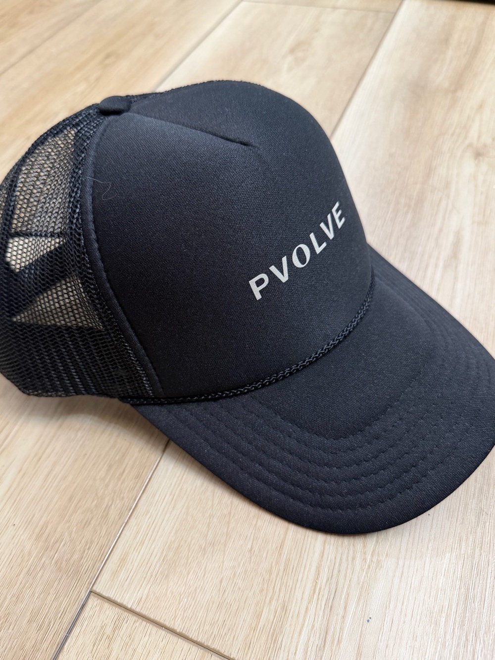 PVOLVE Black Trucker Hat - Women's Mesh Baseball Cap